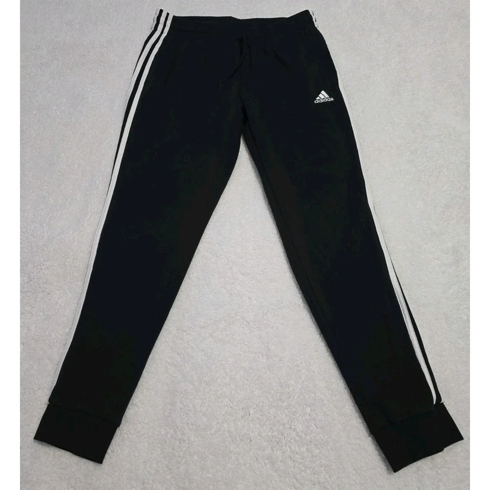 Adidas 3-Stripes Tricot Joggers Black/White Men's Large